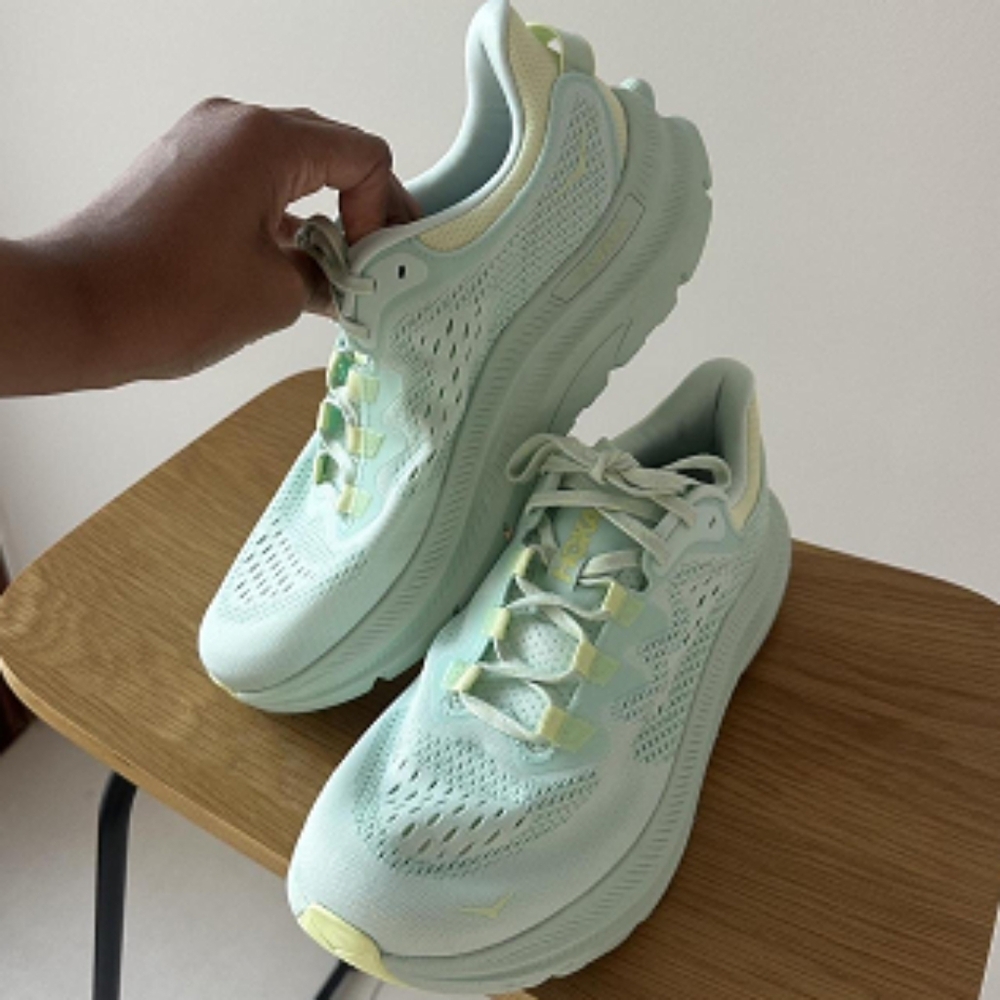 Hiking and Running Shoes for Women's Hoka Kawana 2 - Color Aqua/Celery